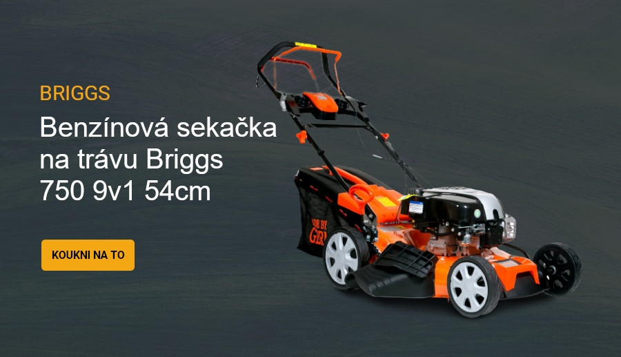 Benzínová sekačka na trávu Briggs 750 9v1 54cm